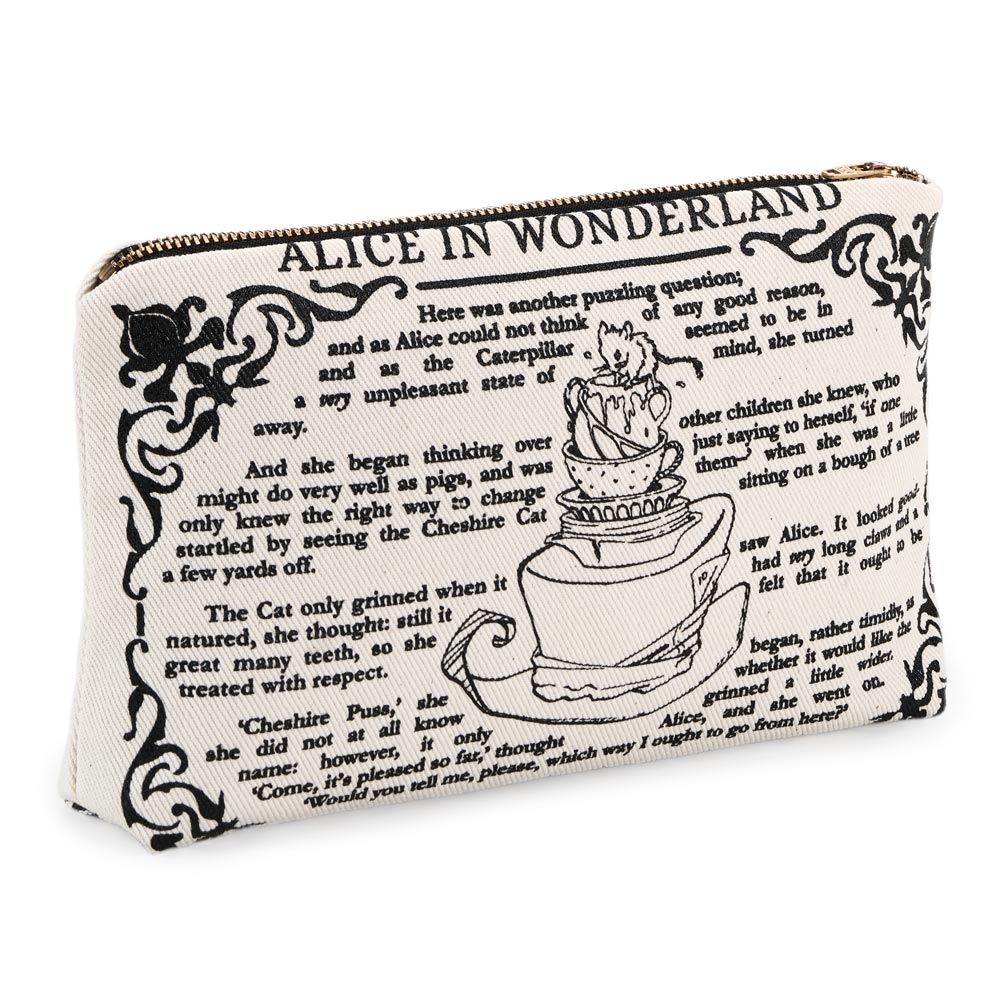 Alice in Wonderland Pouch, Zipper Makeup Pouch