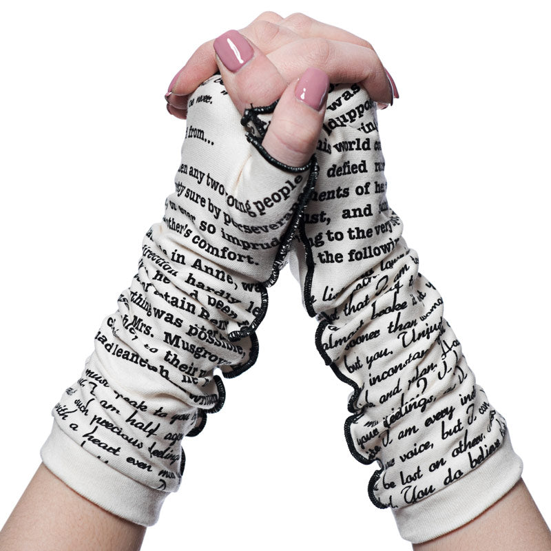 Persuasion Writing Gloves | Soft Cotton Fingerless Gloves
