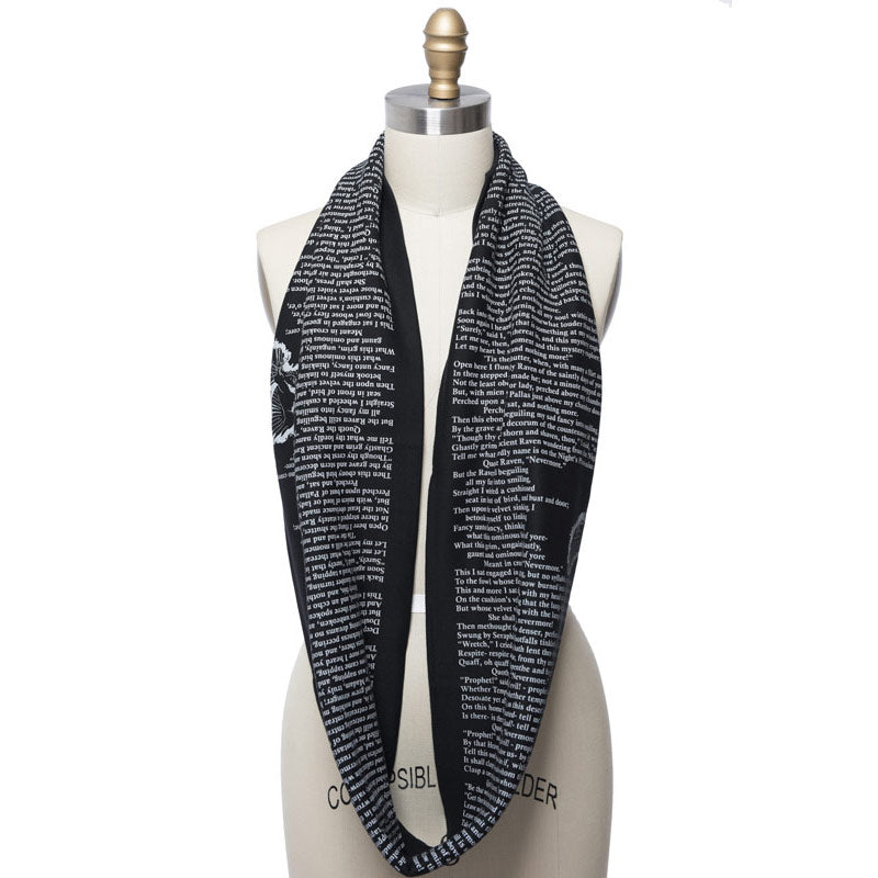 The Raven Book Scarf | Edgar Allan Poe Scarf | Storiarts The Raven Book Scarf | Edgar Allan Poe Scarf | Storiarts