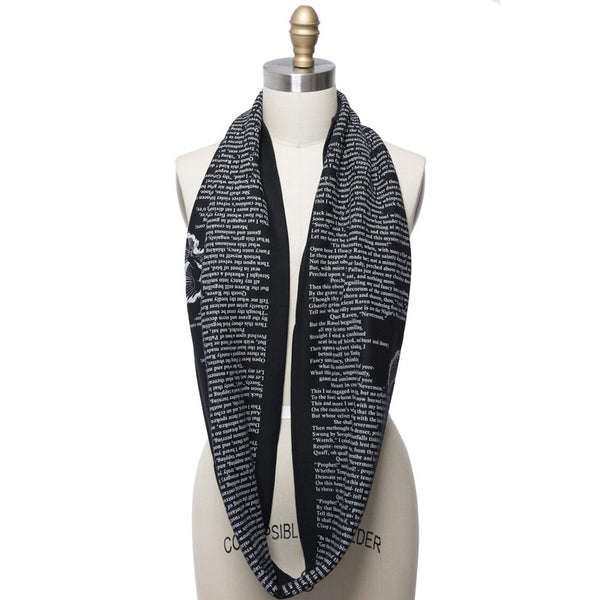 The Raven Book Scarf | Edgar Allan Poe Scarf | Storiarts The Raven Book Scarf | Edgar Allan Poe Scarf | Storiarts