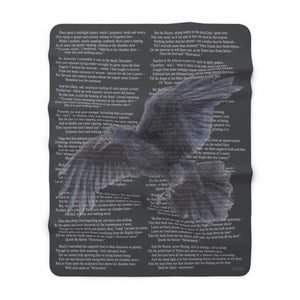 The Raven Sherpa Fleece Book Blanket